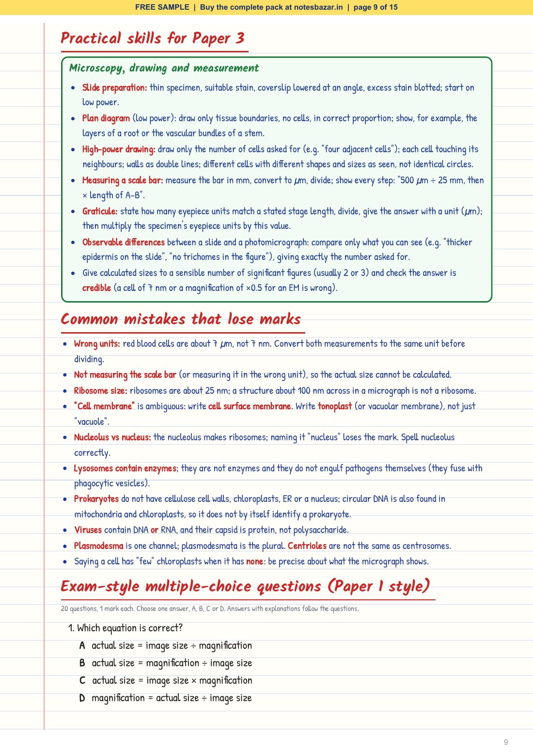 Sample page 9 of 15