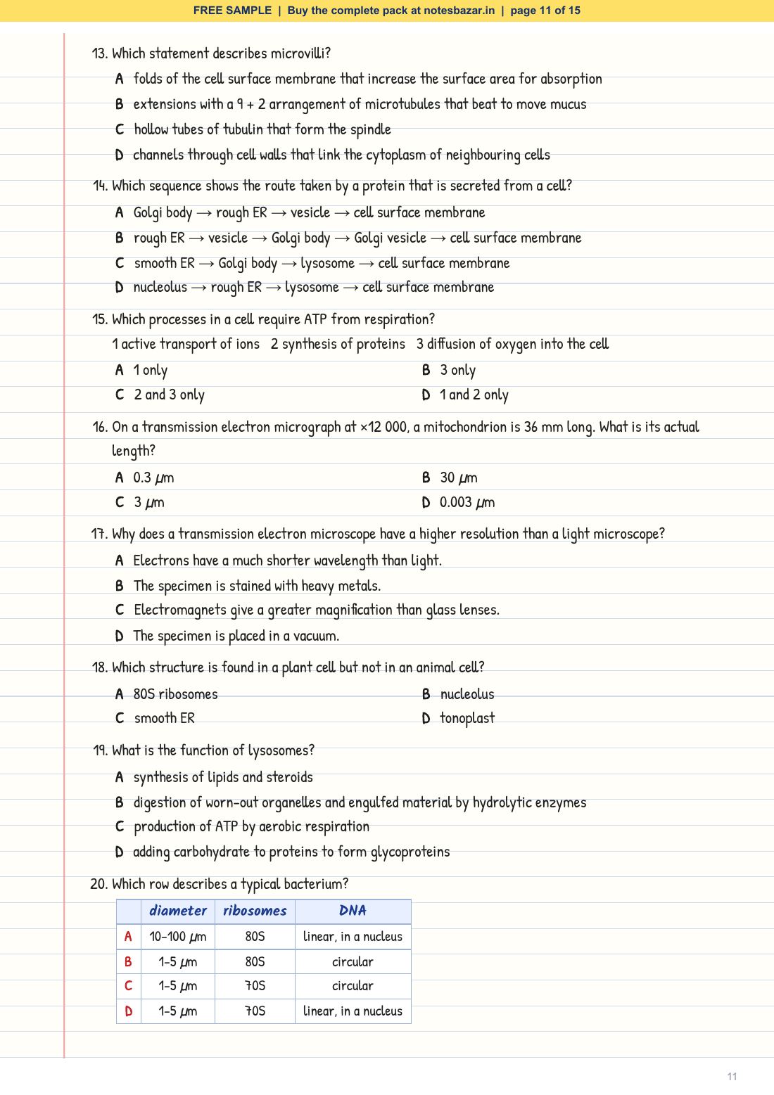 Sample page 11 of 15