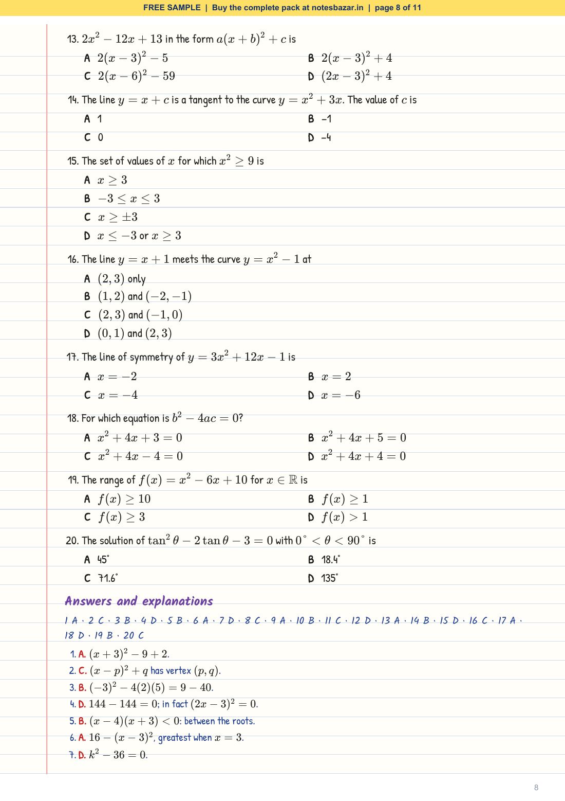 Sample page 8 of 11