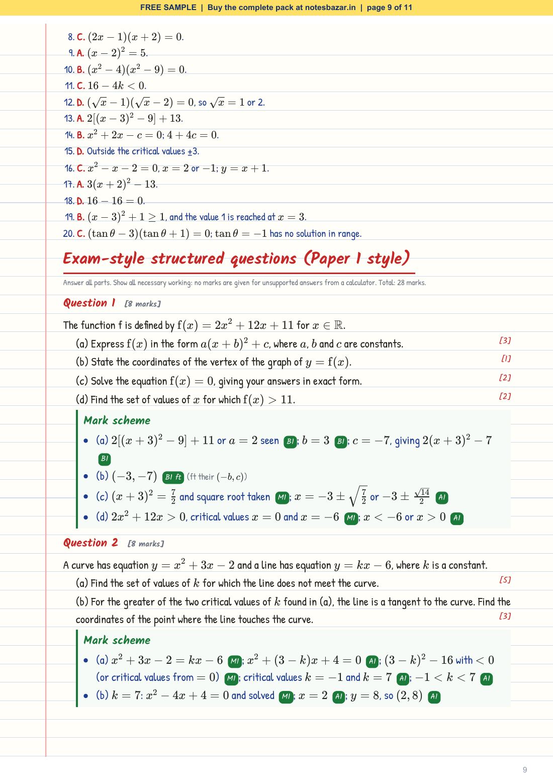 Sample page 9 of 11