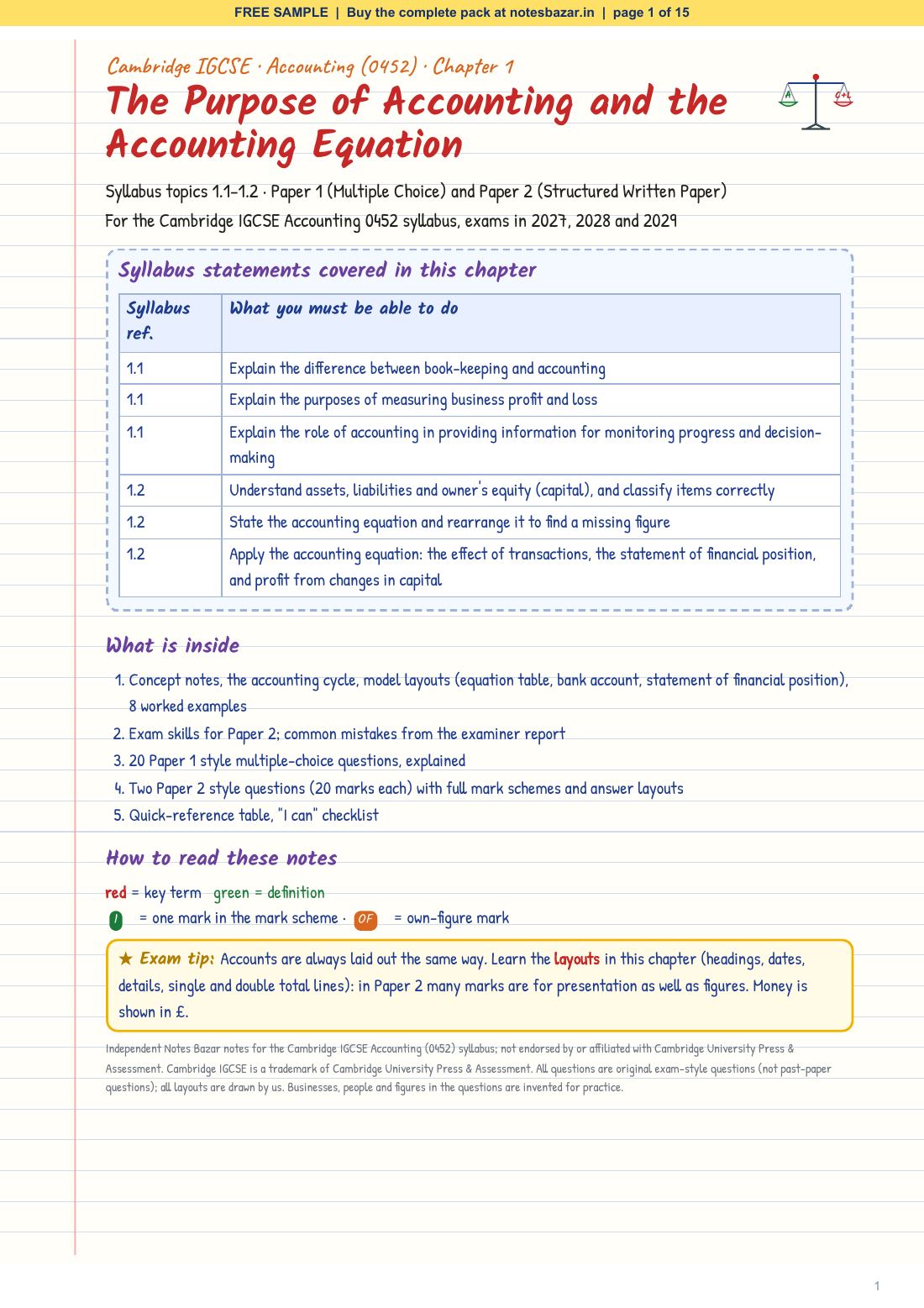 Sample page 1 of 15