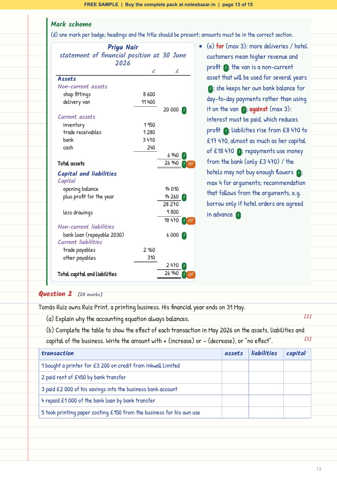 Sample page 13 of 15