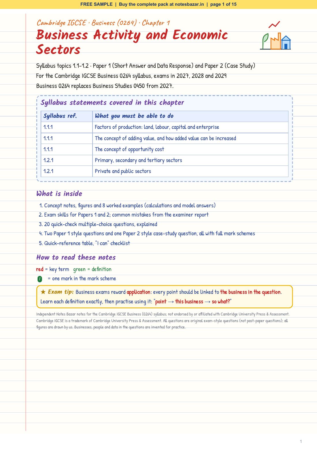 Sample page 1 of 15