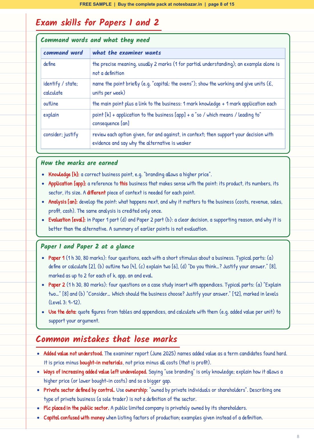 Sample page 8 of 15