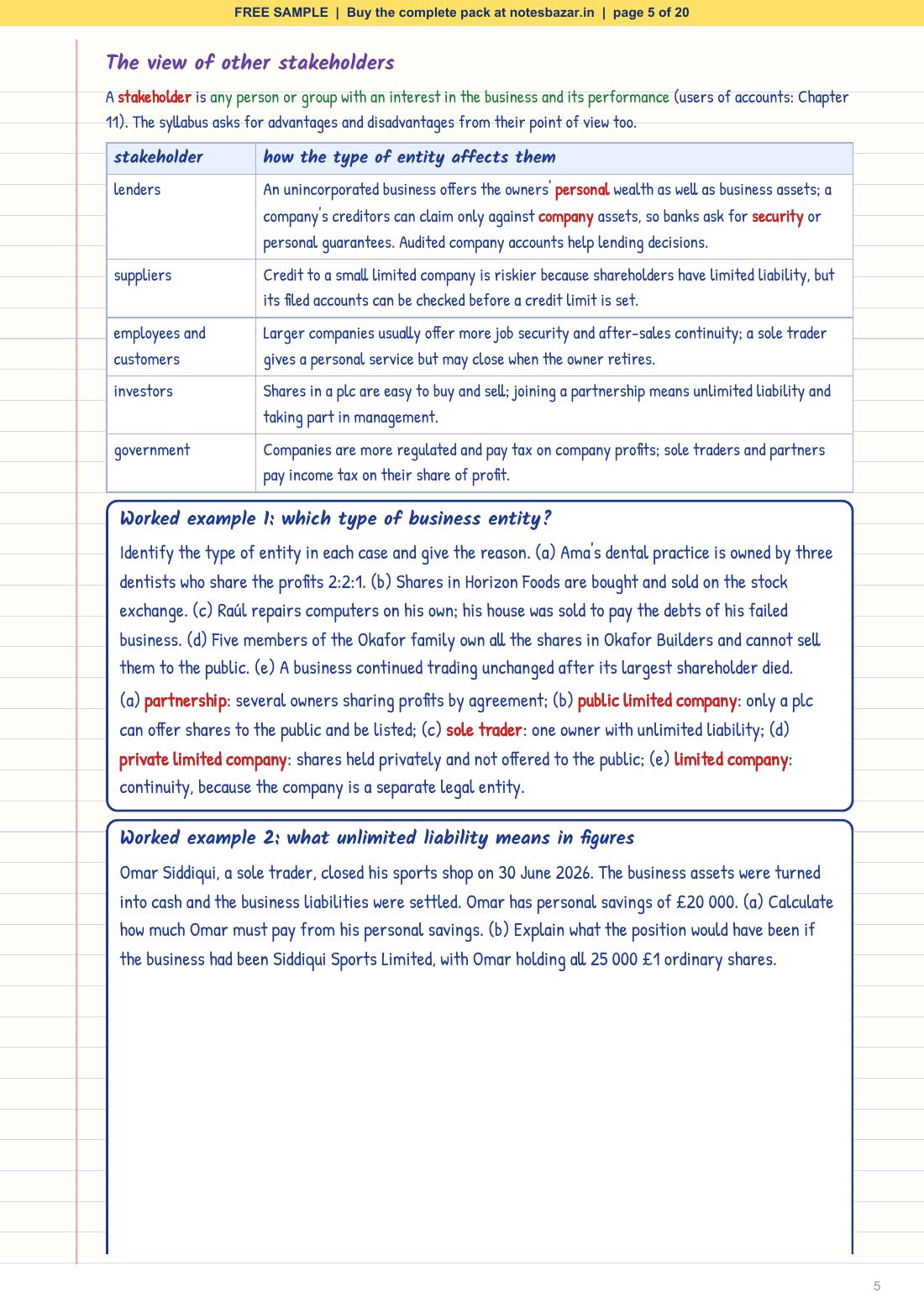 Sample page 5 of 20