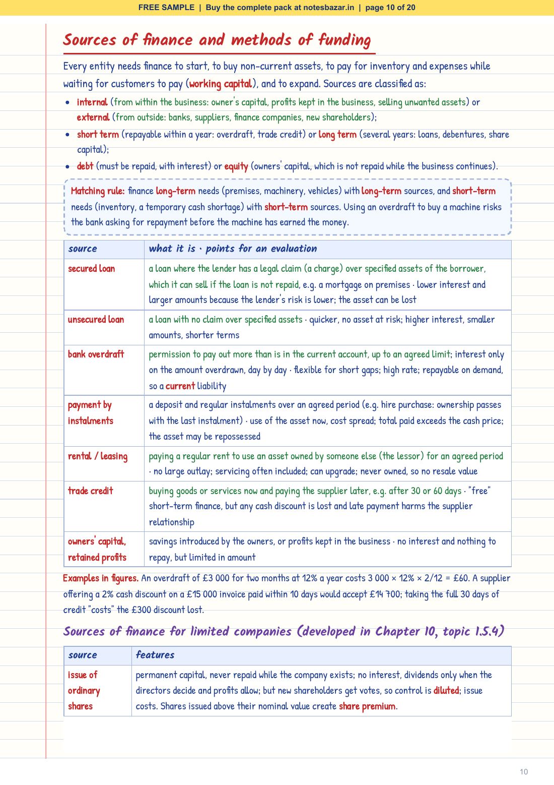 Sample page 10 of 20