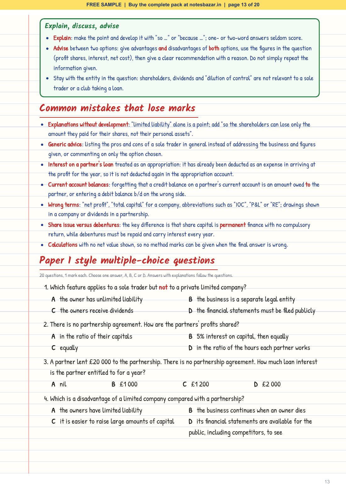 Sample page 13 of 20