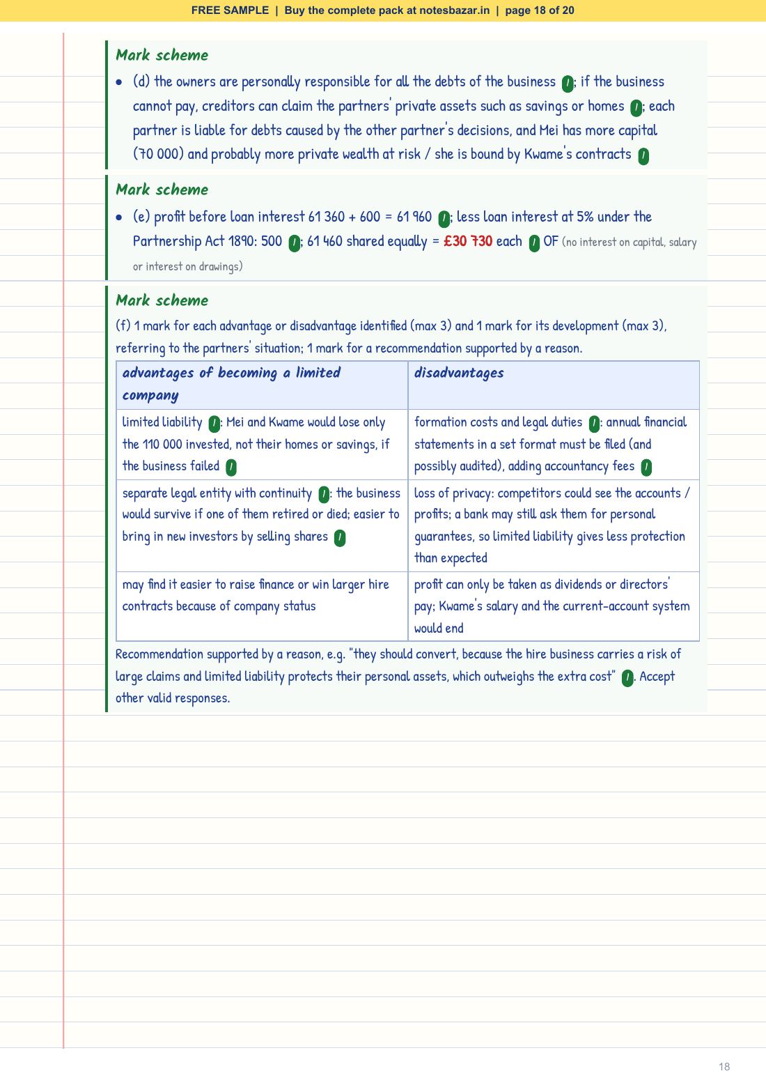 Sample page 18 of 20