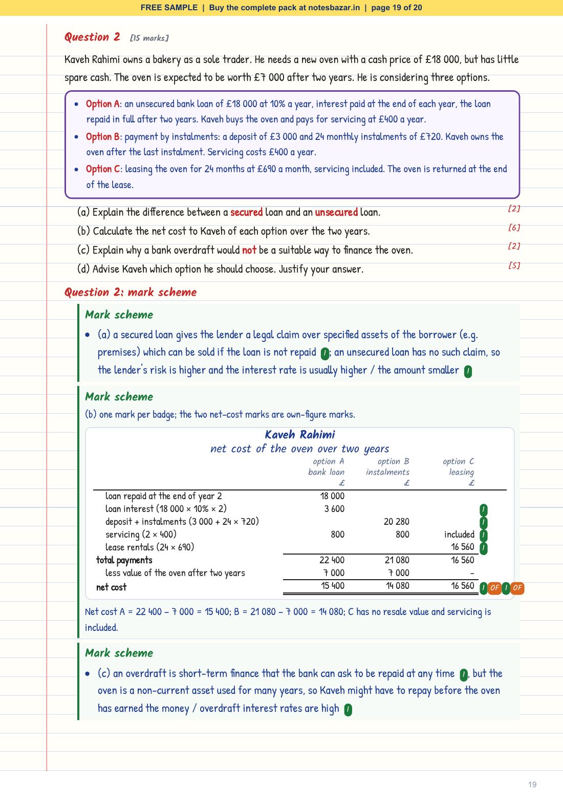 Sample page 19 of 20