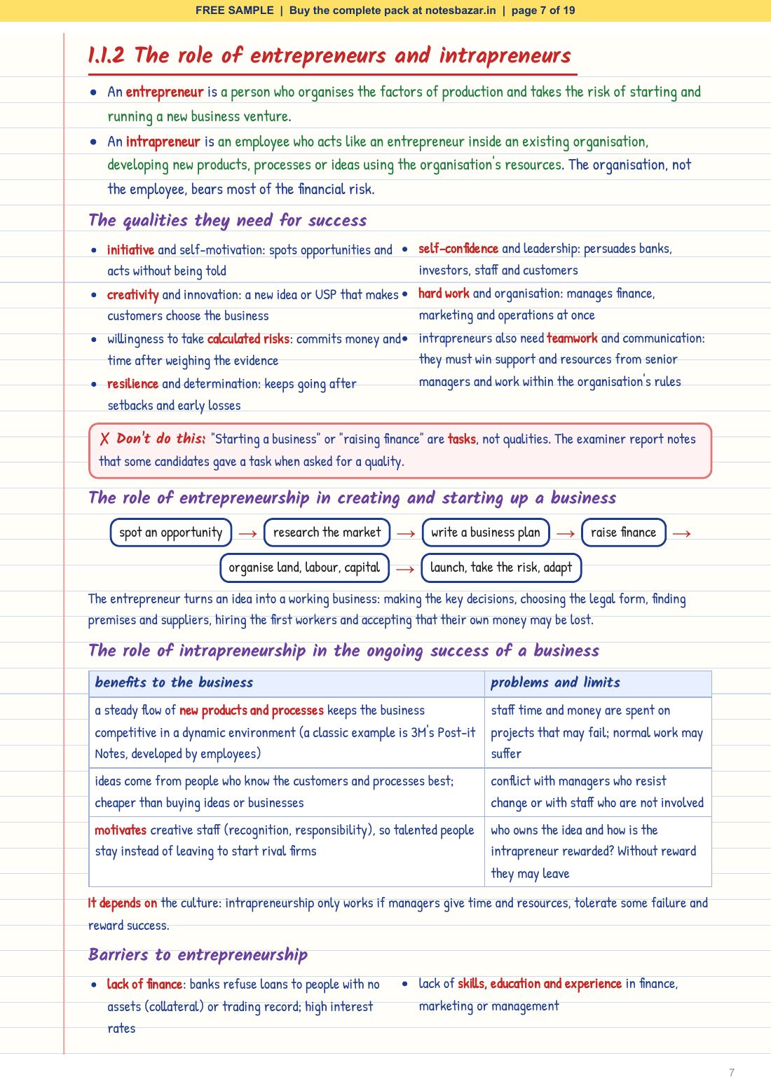 Sample page 7 of 19