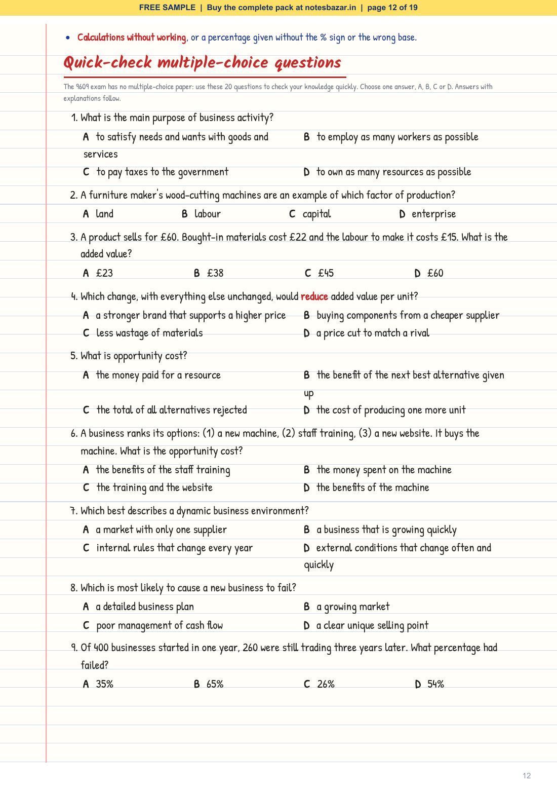 Sample page 12 of 19