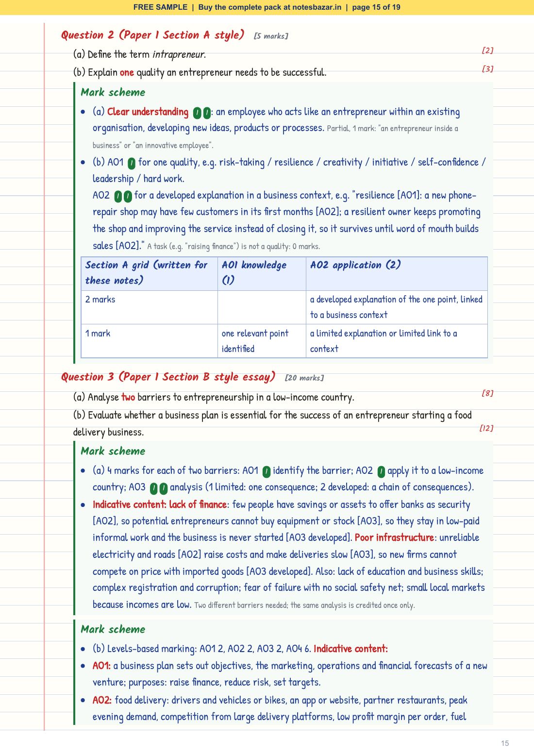 Sample page 15 of 19