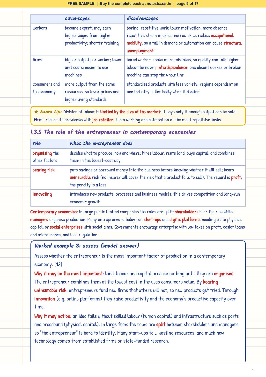 Sample page 9 of 17