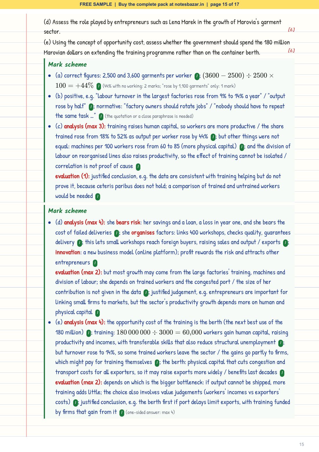 Sample page 15 of 17