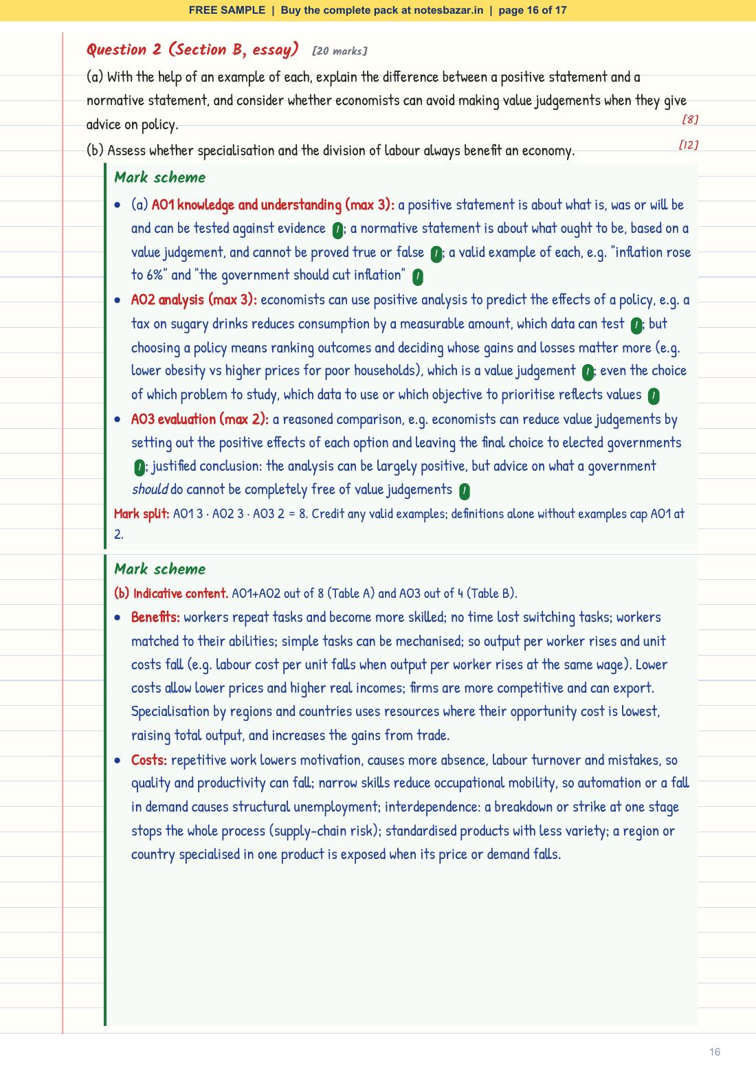 Sample page 16 of 17