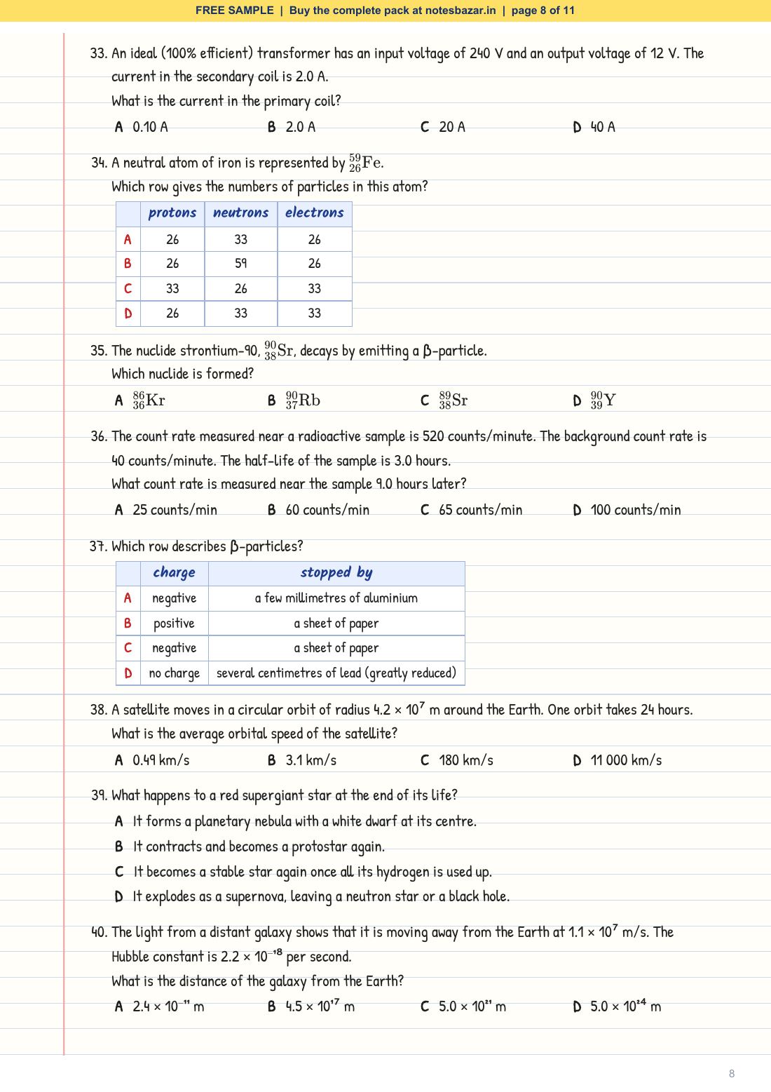 Sample page 8 of 11