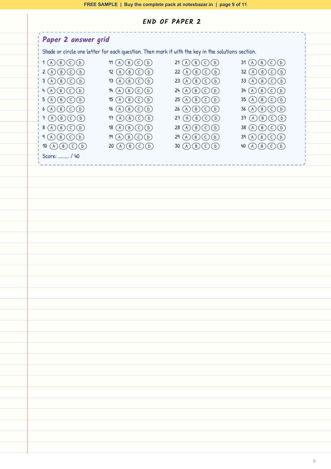Sample page 9 of 11