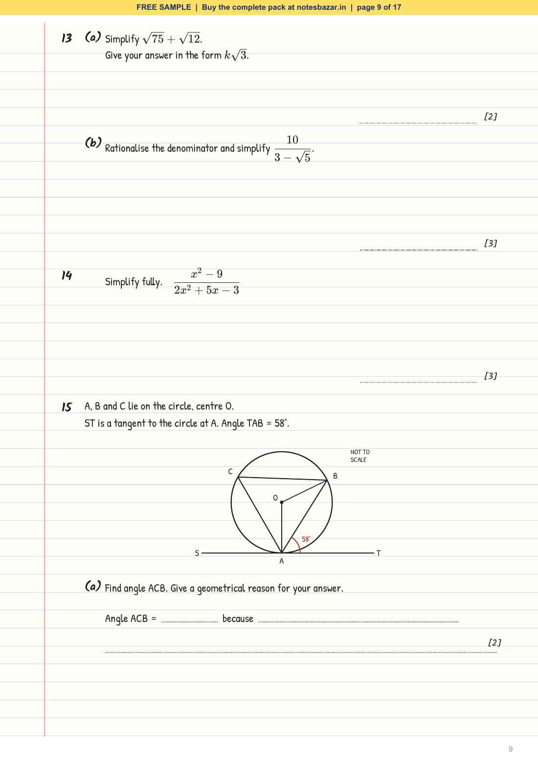 Sample page 9 of 17