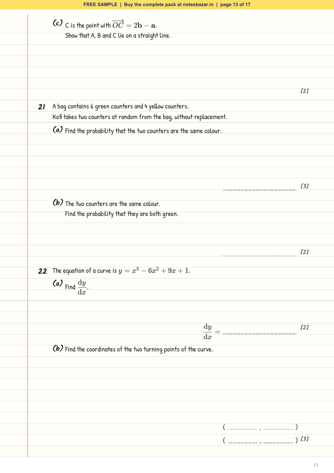 Sample page 13 of 17