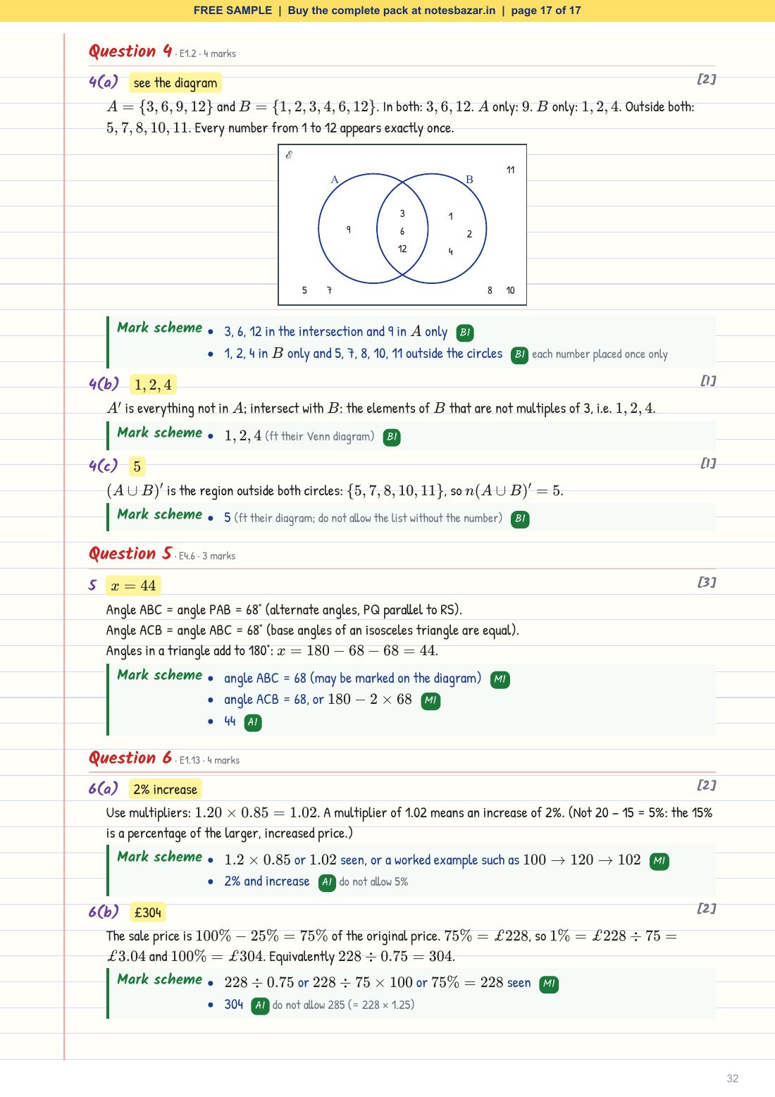 Sample page 17 of 17