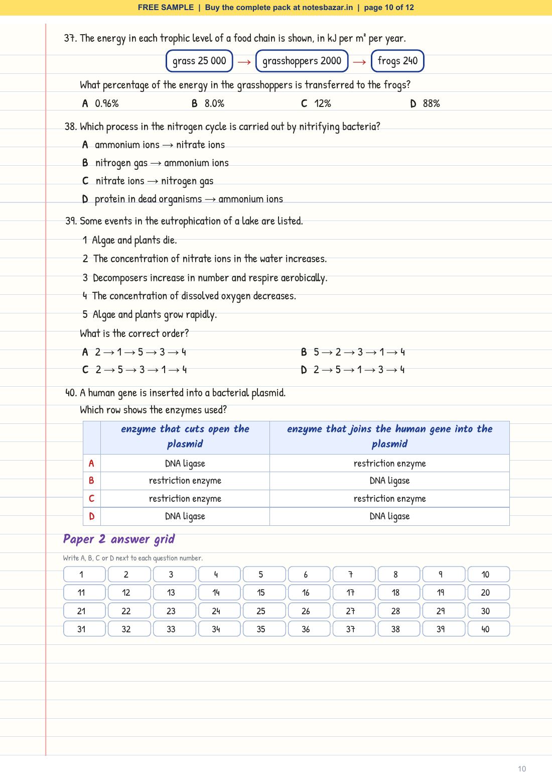 Sample page 10 of 12