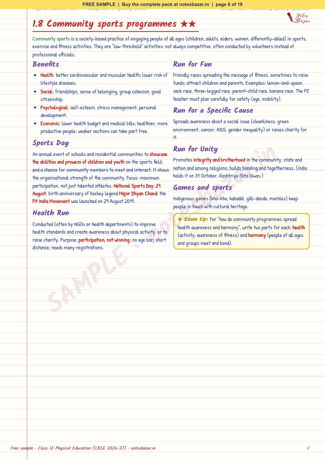 Sample page 8 of 19