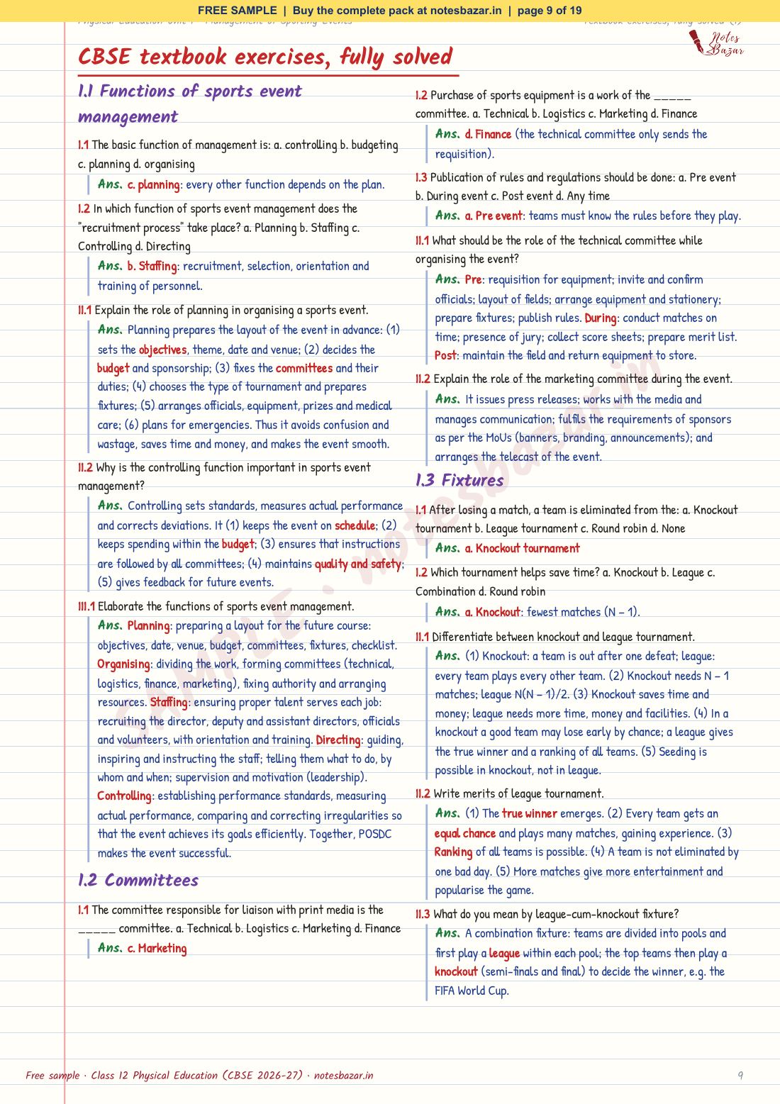 Sample page 9 of 19