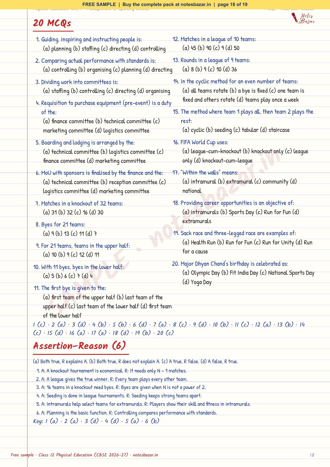 Sample page 18 of 19