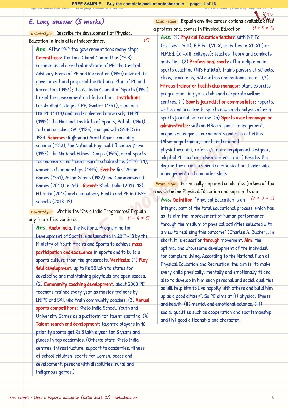 Sample page 11 of 16