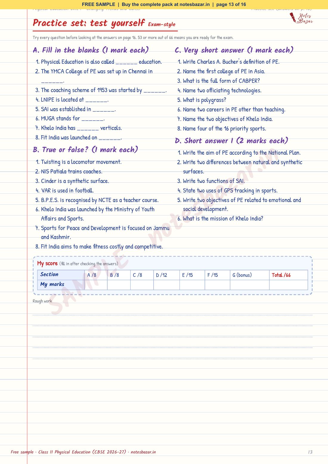 Sample page 13 of 16