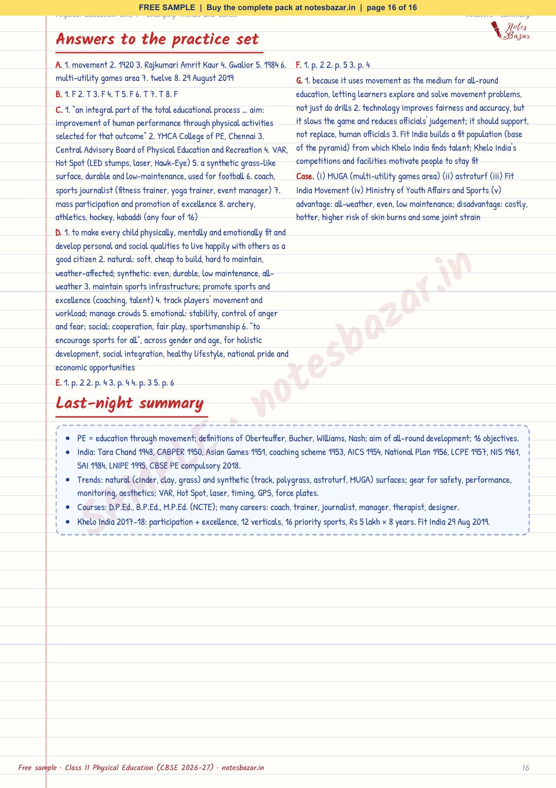 Sample page 16 of 16
