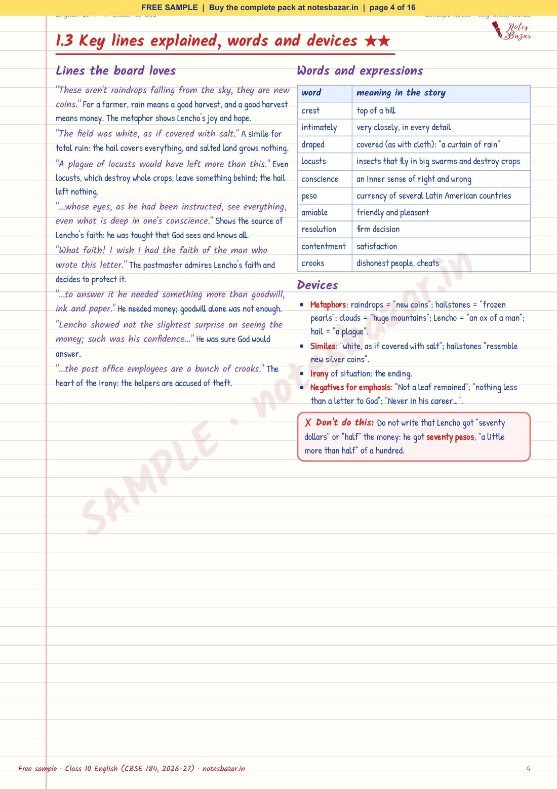 Sample page 4 of 16