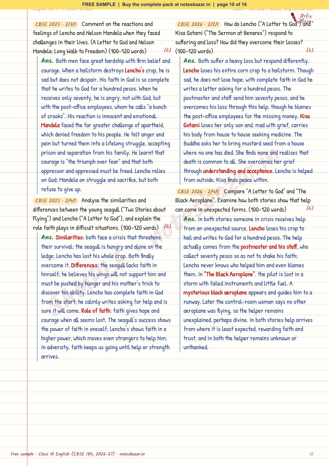 Sample page 10 of 16