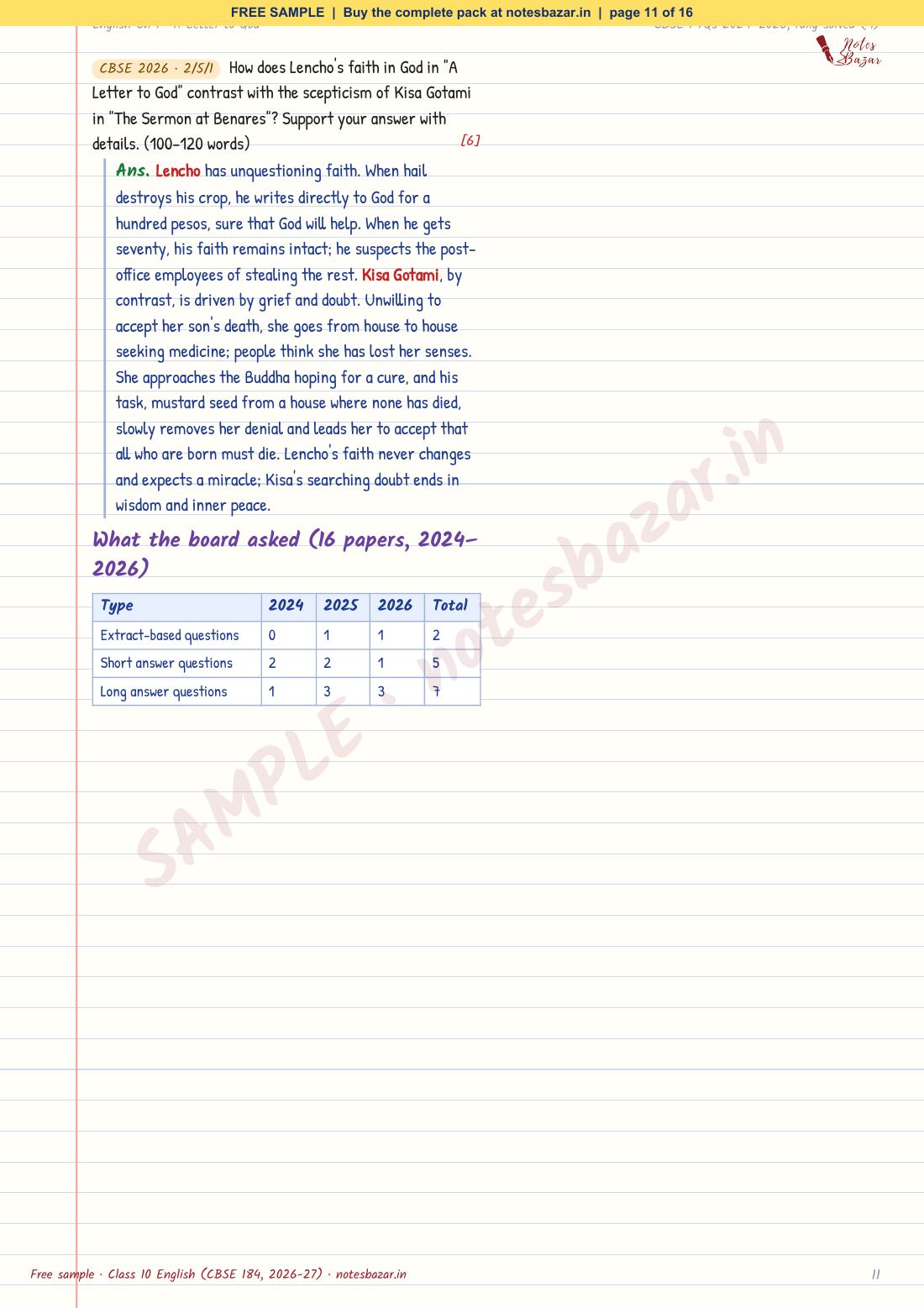 Sample page 11 of 16