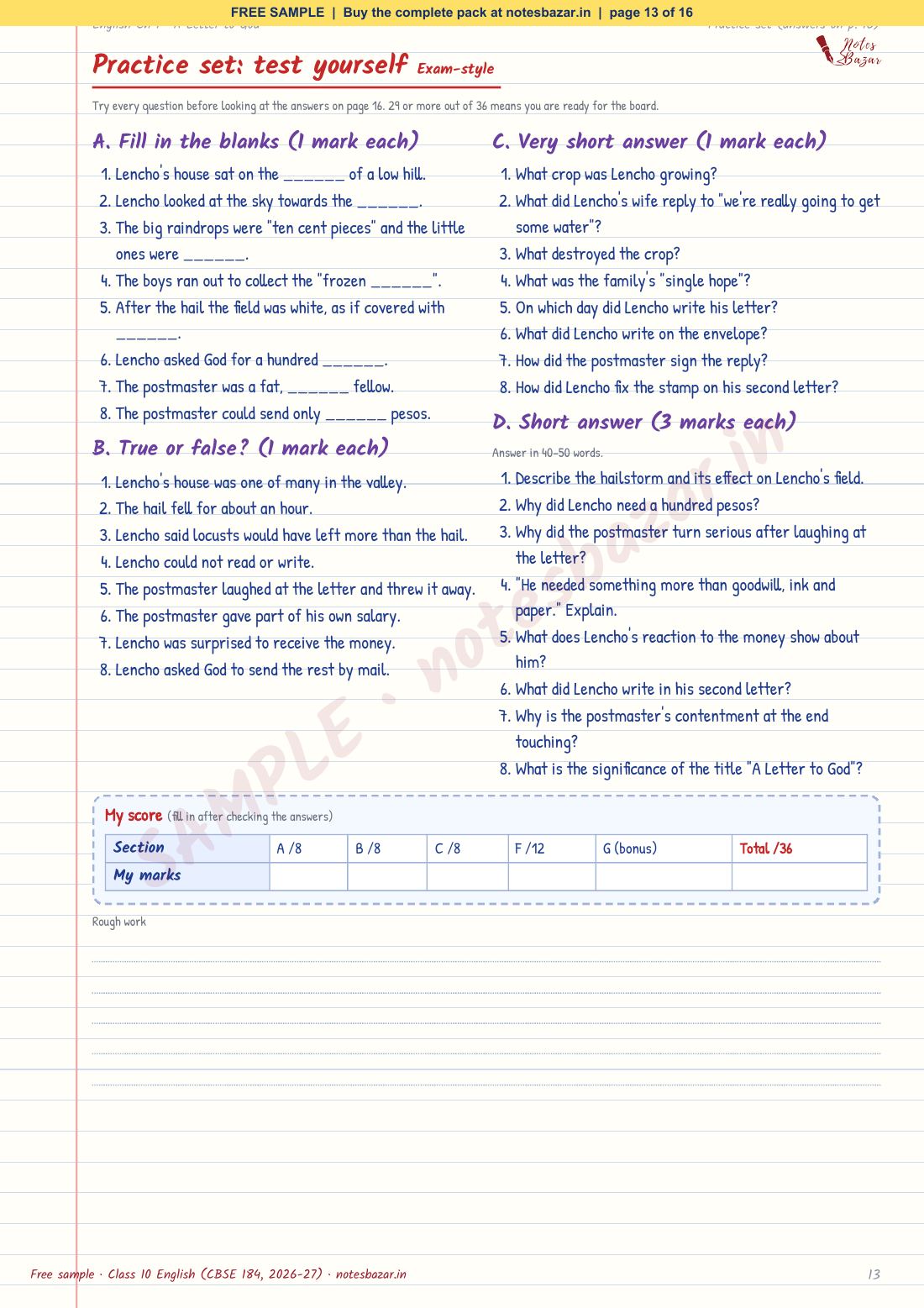 Sample page 13 of 16
