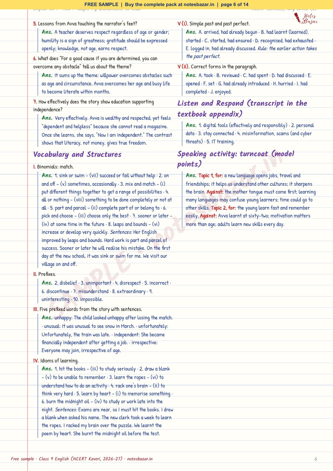 Sample page 6 of 14