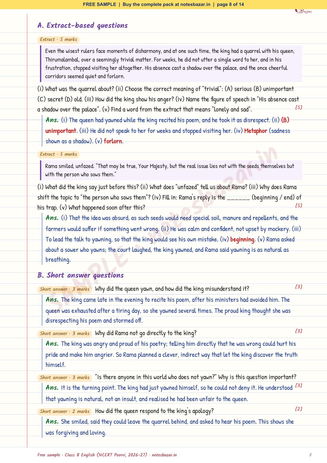 Sample page 8 of 14