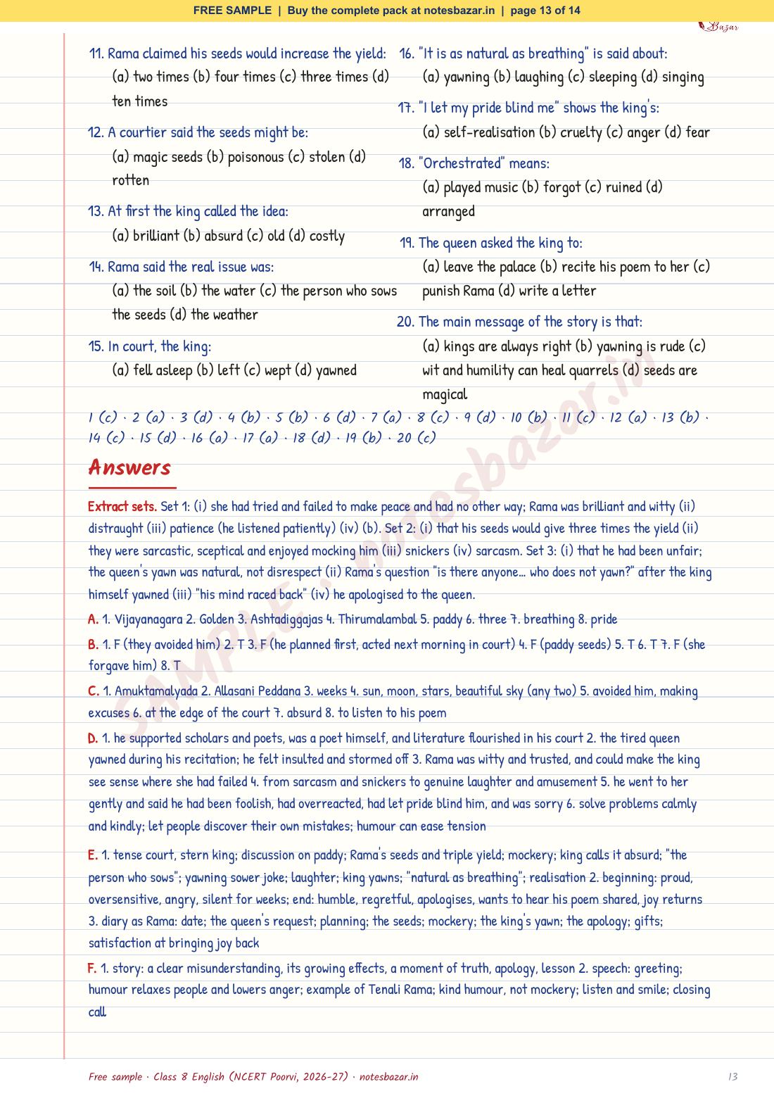 Sample page 13 of 14