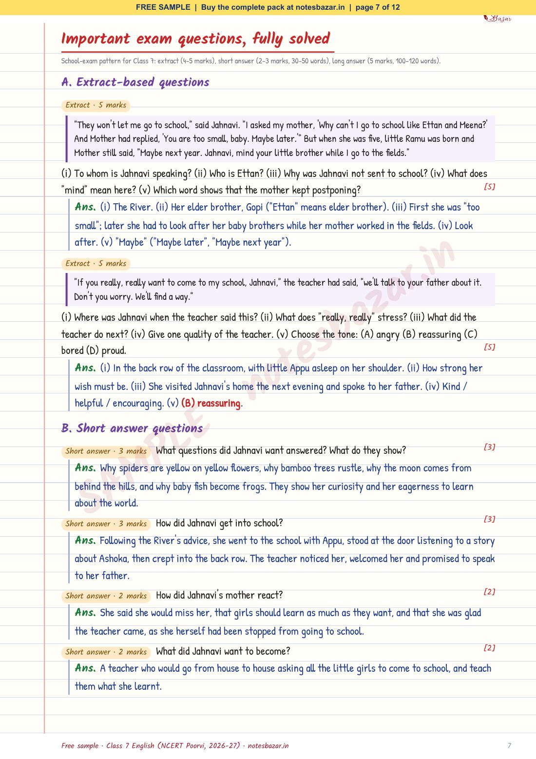 Sample page 7 of 12
