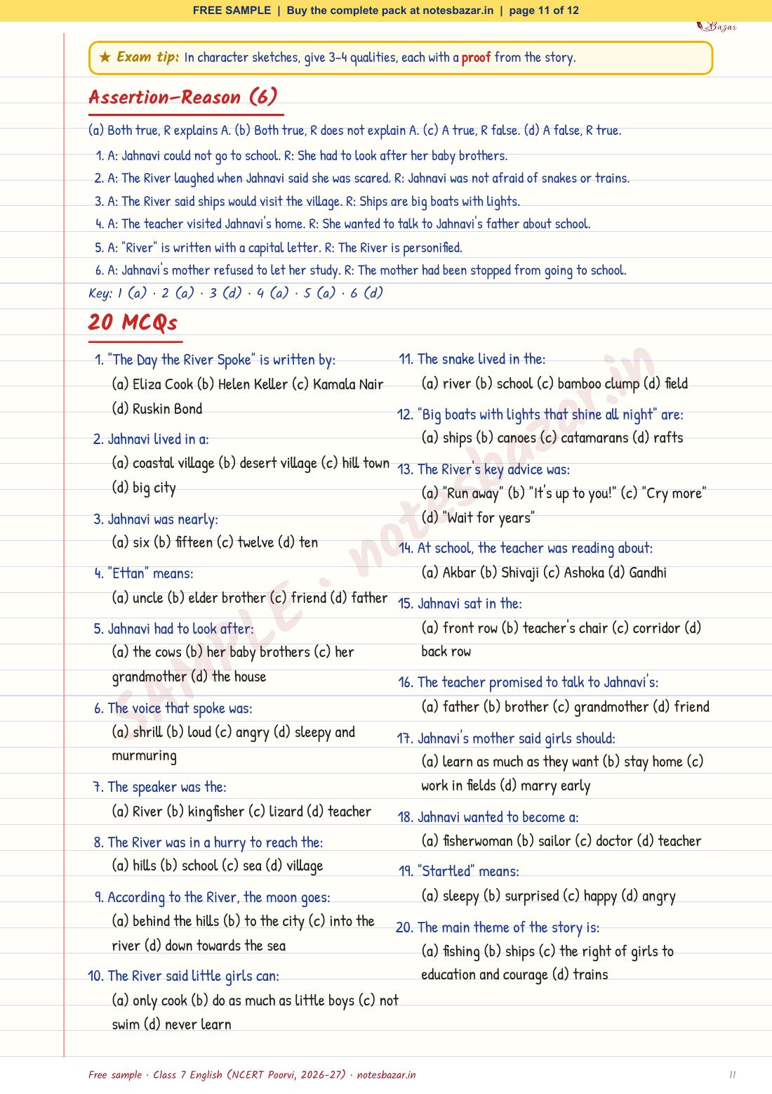 Sample page 11 of 12