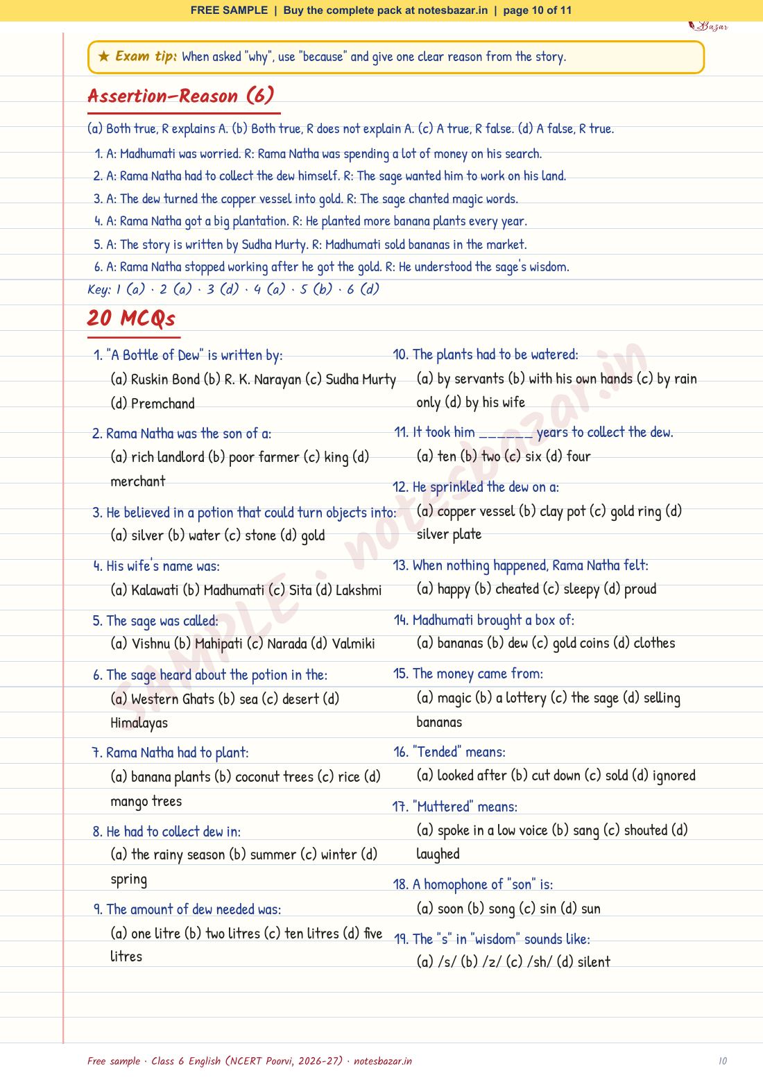 Sample page 10 of 11