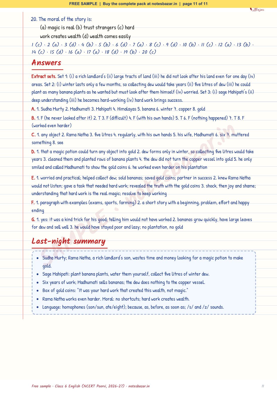 Sample page 11 of 11