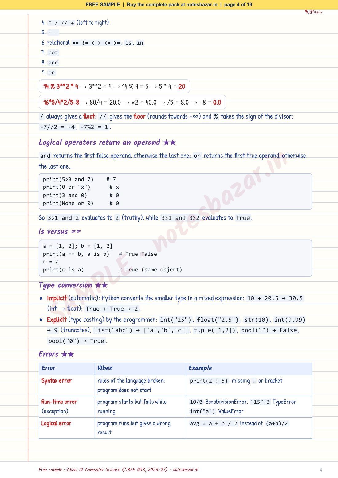 Sample page 4 of 19