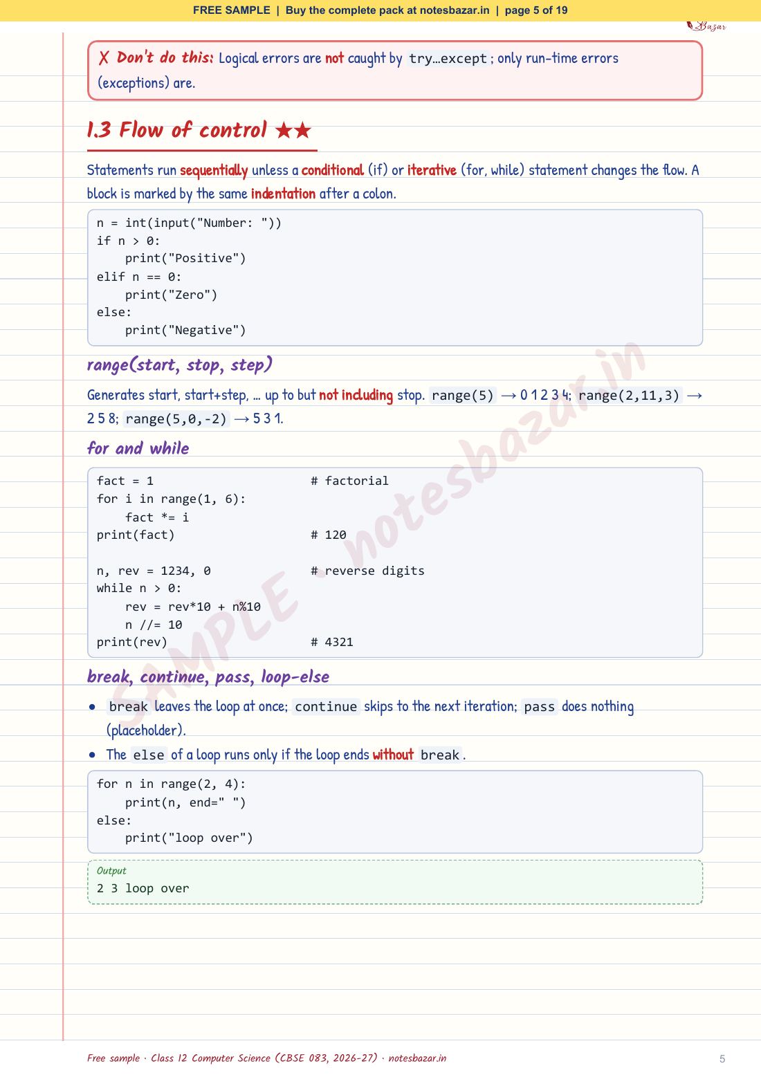 Sample page 5 of 19