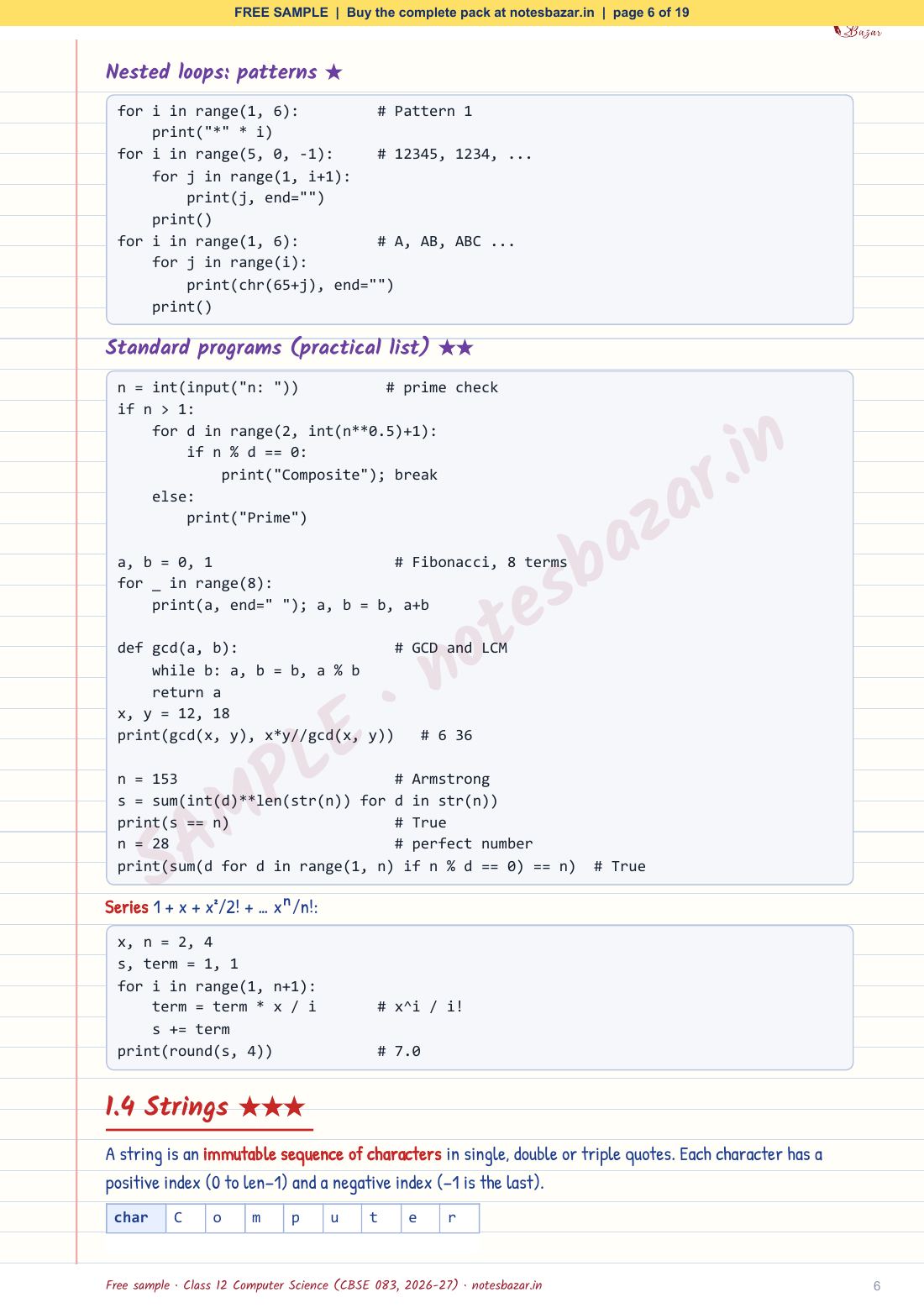 Sample page 6 of 19