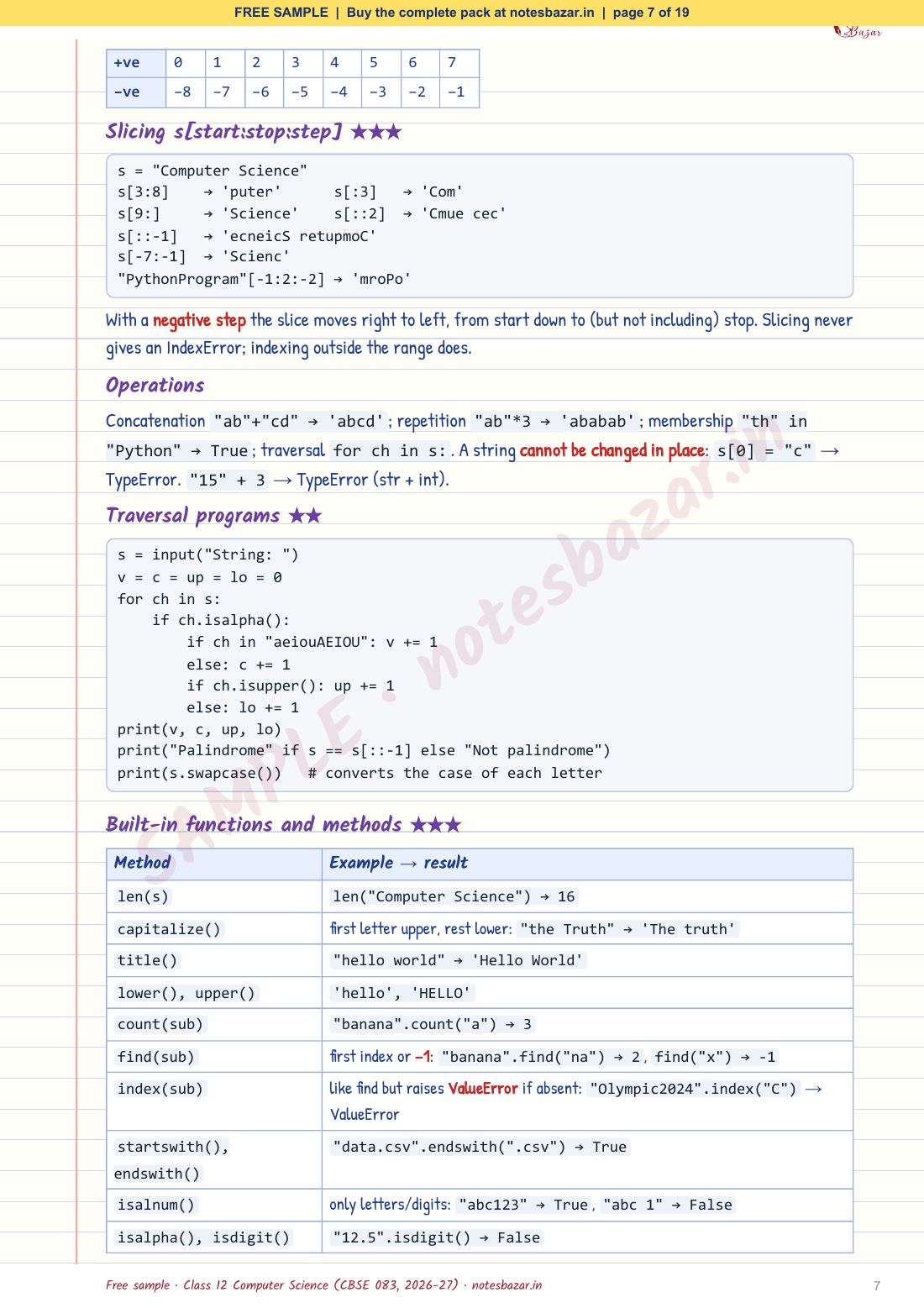 Sample page 7 of 19