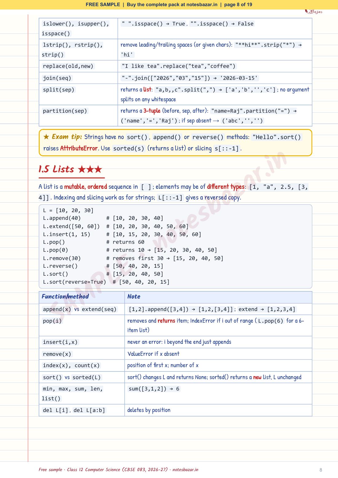 Sample page 8 of 19