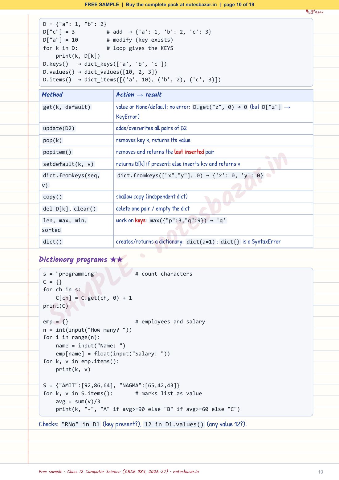 Sample page 10 of 19