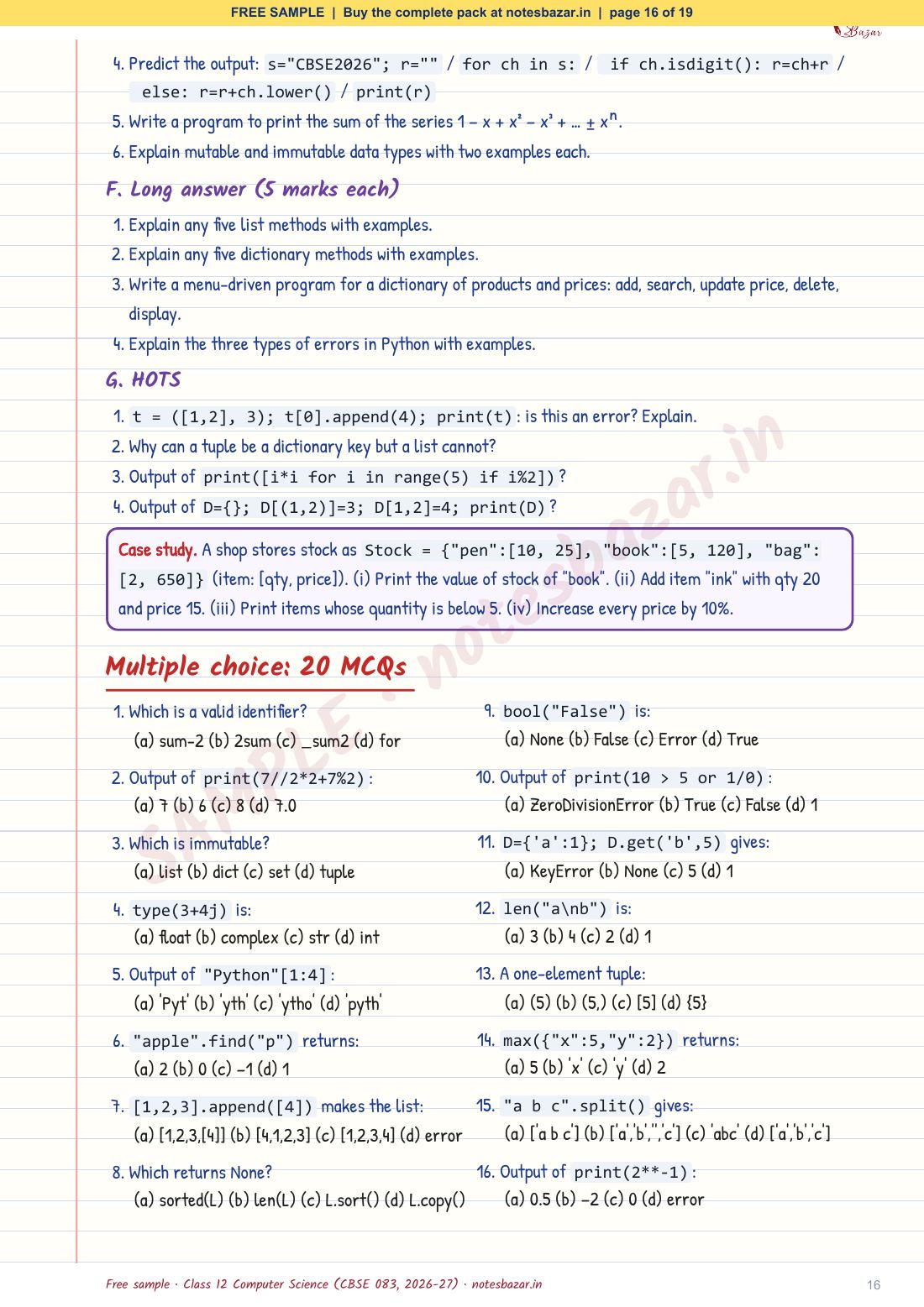 Sample page 16 of 19