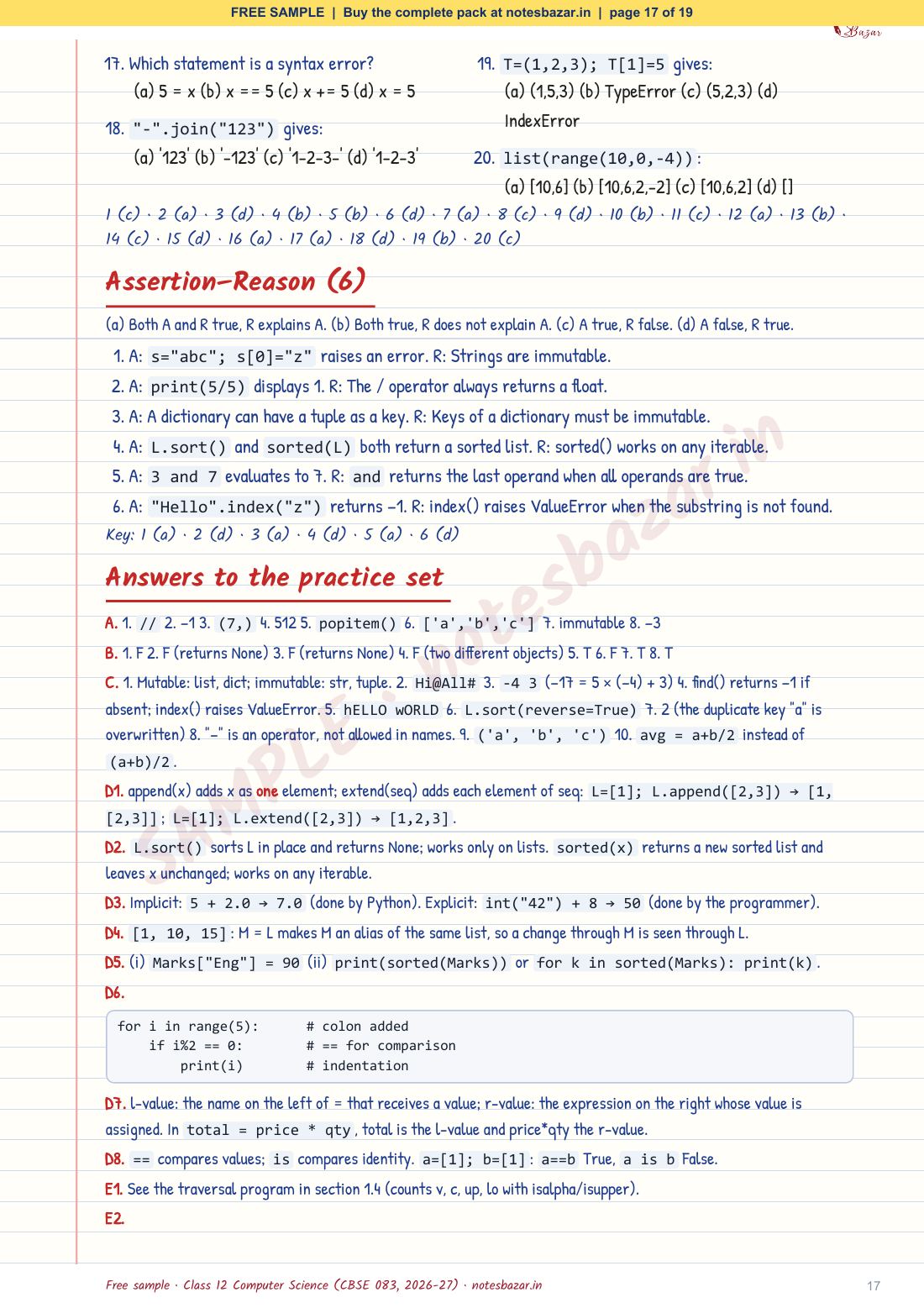 Sample page 17 of 19